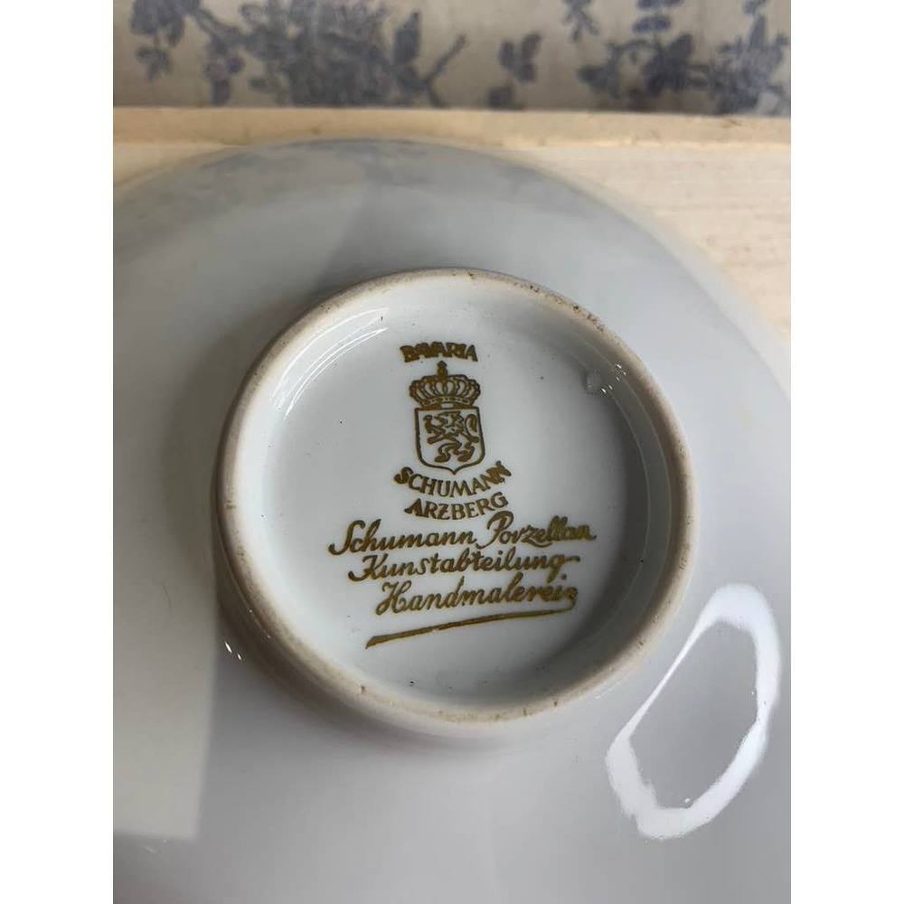 Vintage Porcelain Bavarian Schumann Arzberg Cranes Bowl - Picture 2 of 10
